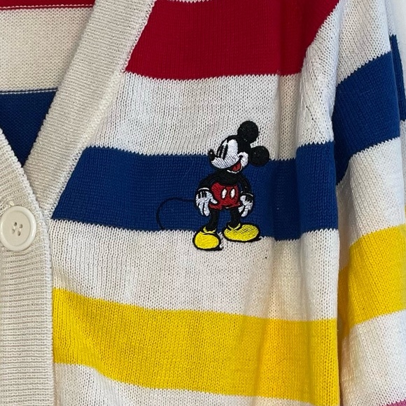 NWOT Disney Mickey Mouse Colorful Striped Cardigan - Picture 4 of 4